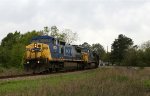 CSX 7674 leaves the Andrews sub onto the A line